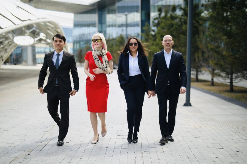 Danagul Kubasheva at a PMI Kazakhstan event